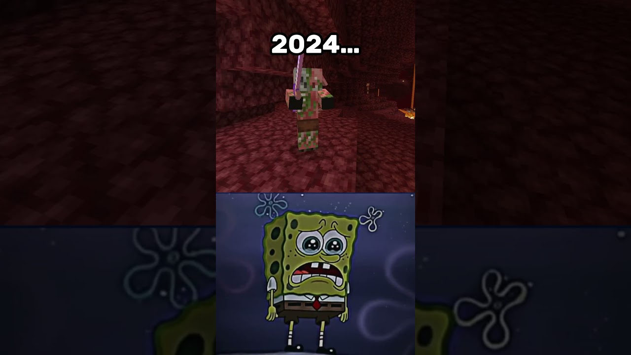 Zombie Pigman Then Vs. Now #minecraft #memes #nostalgia #shorts #fyp
