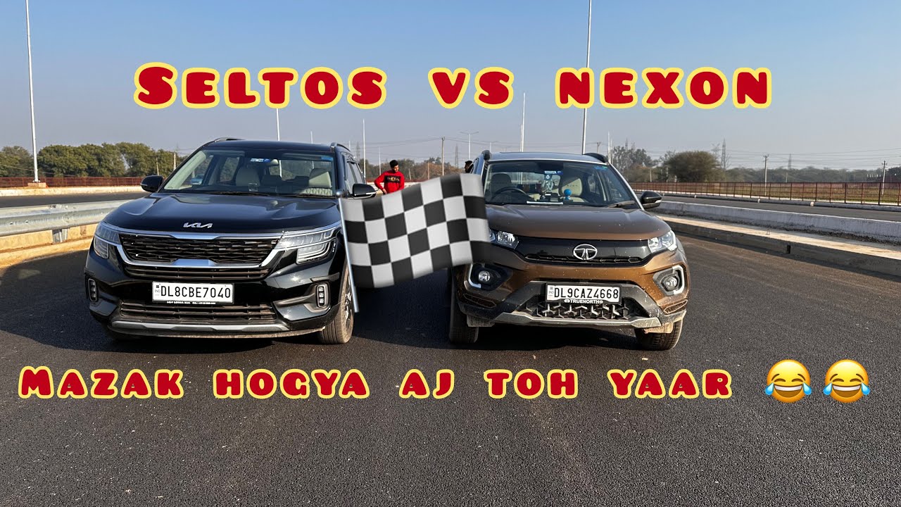 Nexon vs Seltos :- Drag Race…!!🚘👻 sabki halat khrb hgyi isse chlake aj toh 😂😂