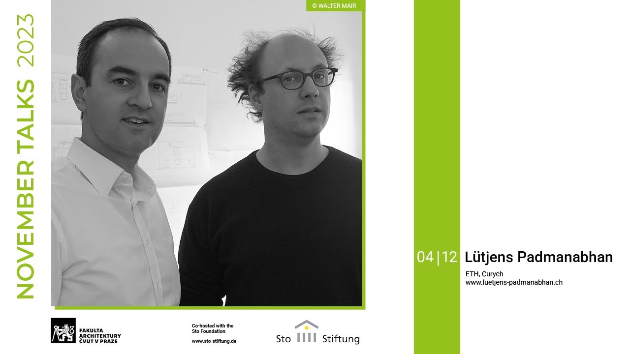 Architektur: Oliver Lütjens und Thomas Padmanabhan – November Talks 2023 der Sto-Stiftung