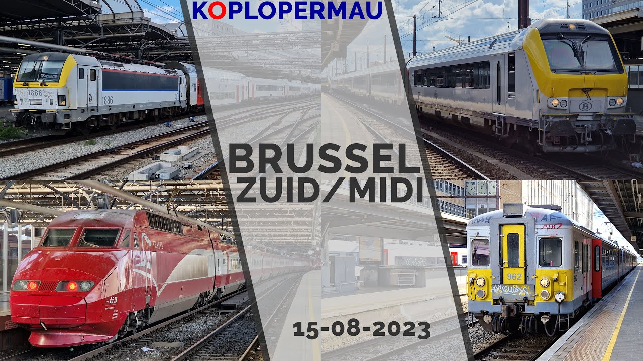 Treinen op station Brussel Zuid/Midi - 15 augustus 2023