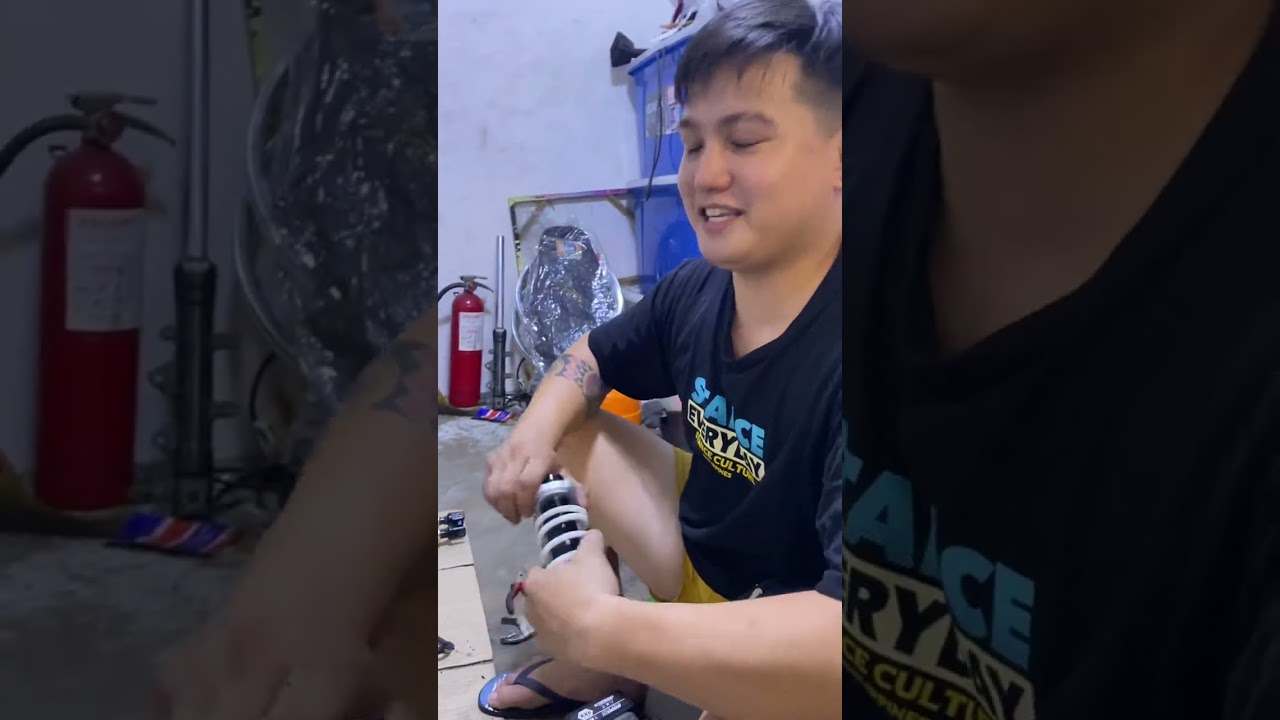How to D.I.Y lowered static rear shock for your motorcycle by Tabas Fernando