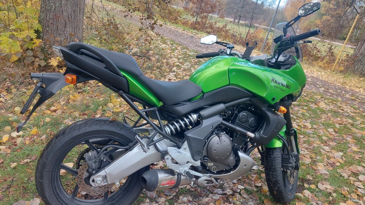 Relaxing Autumn drive in STHLM traffic - Kawasaki Versys 650 2008 (GPR exhaust sound, POV)