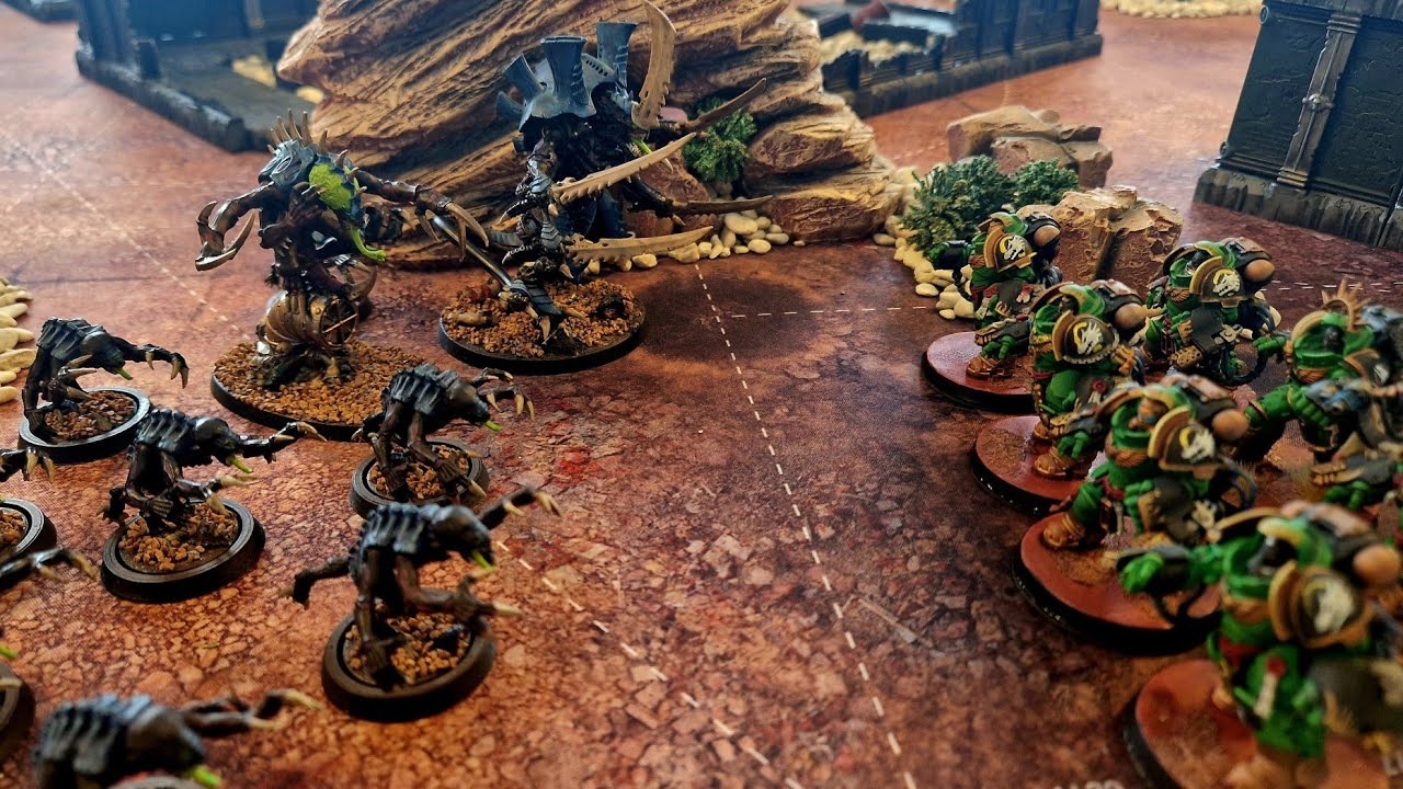 New 11th Edition Tyranids Vs Salamander Space Marines Warhammer 40k 2000 Point Battle Report