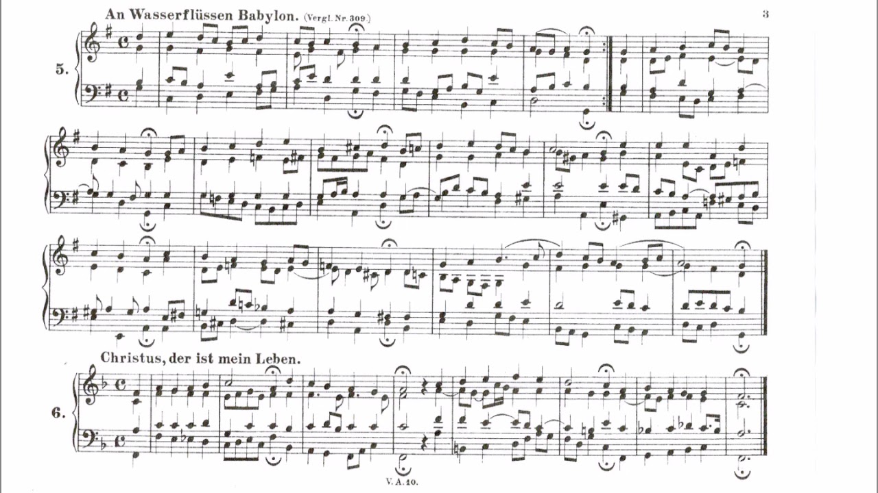 A Lamb Goes Uncomplaining Forth or An Wasserflussen Babyon (Choral No 5) BWV 267