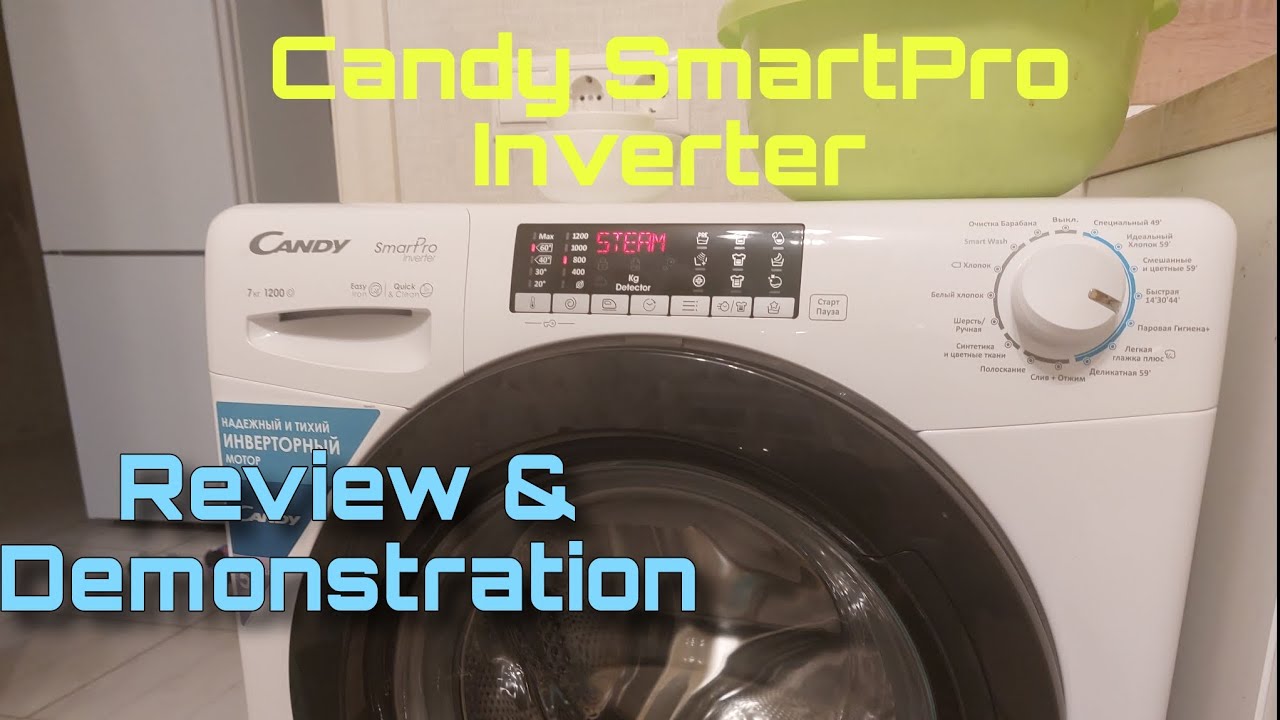 Candy SmartPro Inverter 7 kg CSO4 276TWMB-07 - Overview & demonstration