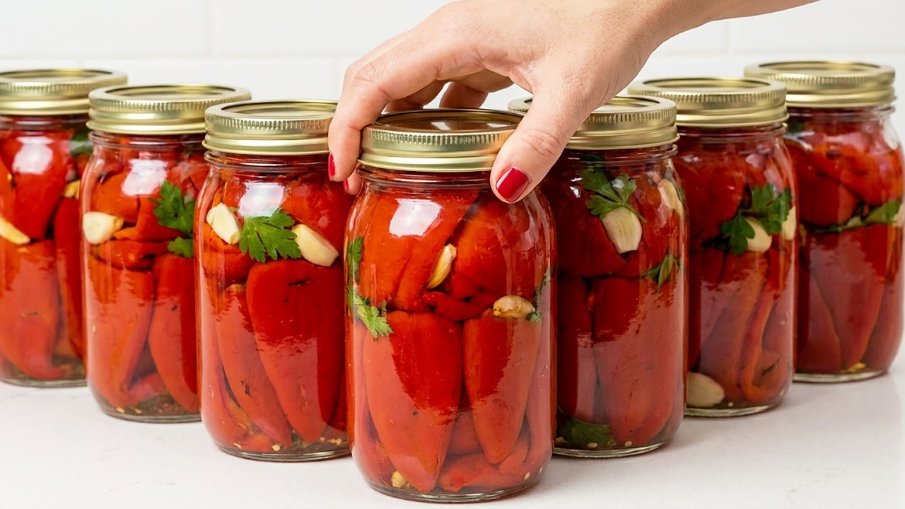 консервируем перец на зиму за 10 минут! не портится годами!