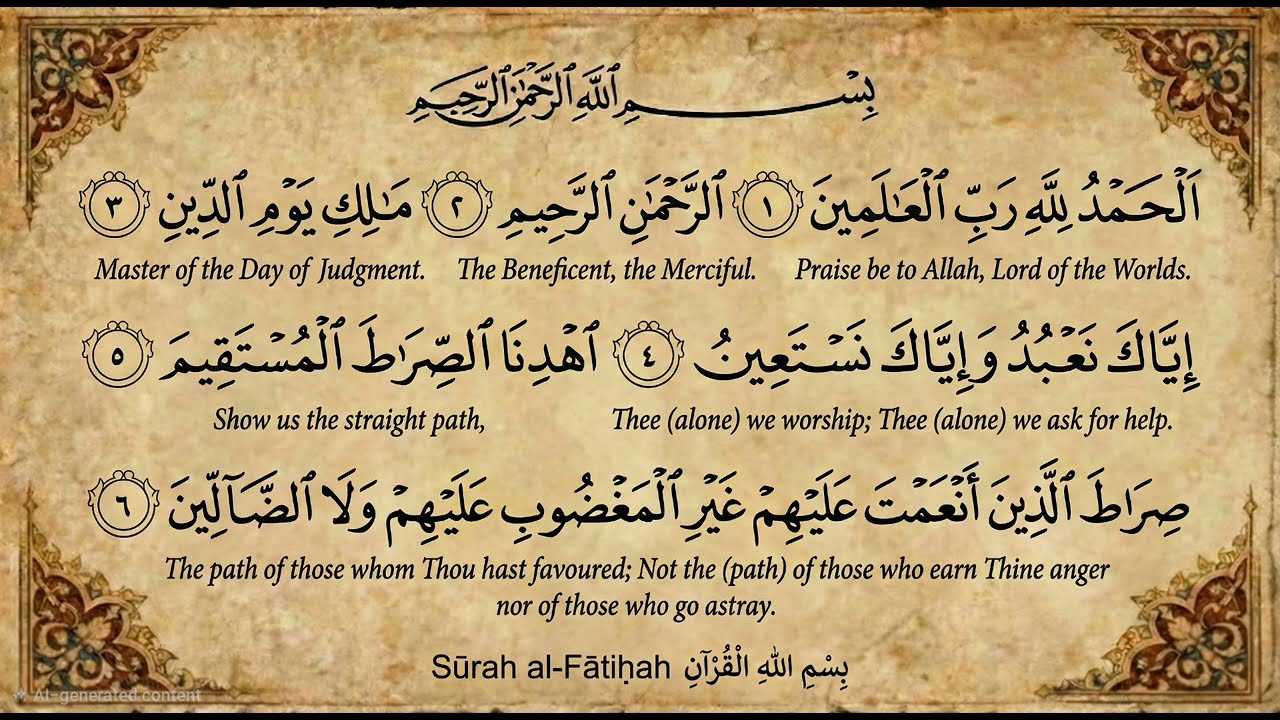 Listen Surah Al-Fatiha 33 Times | Healing Quran Recitation (No Music)