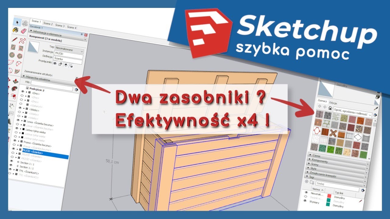 Sketchup - jak włączyć i skonfigurować dodatkowy zasobnik