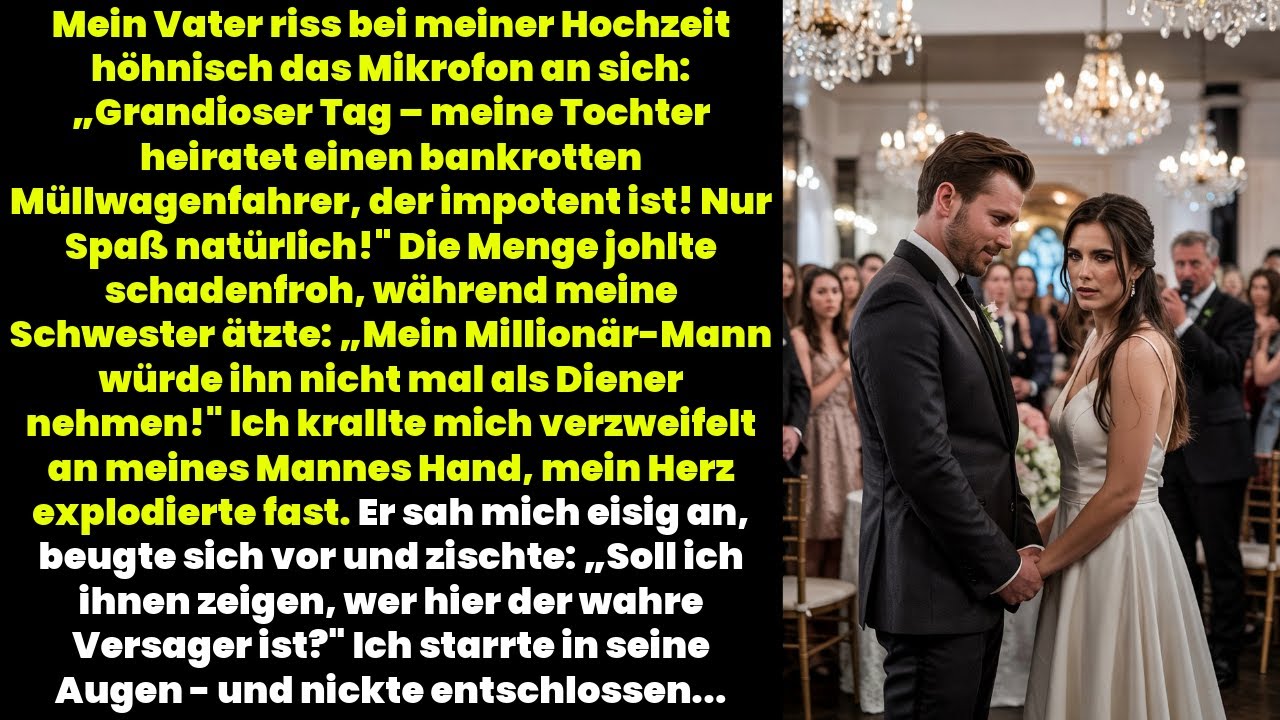 „Bei meiner Hochzeit griff mein Vater spöttisch zum Mikrofon – dann änderte ein Satz alles.“