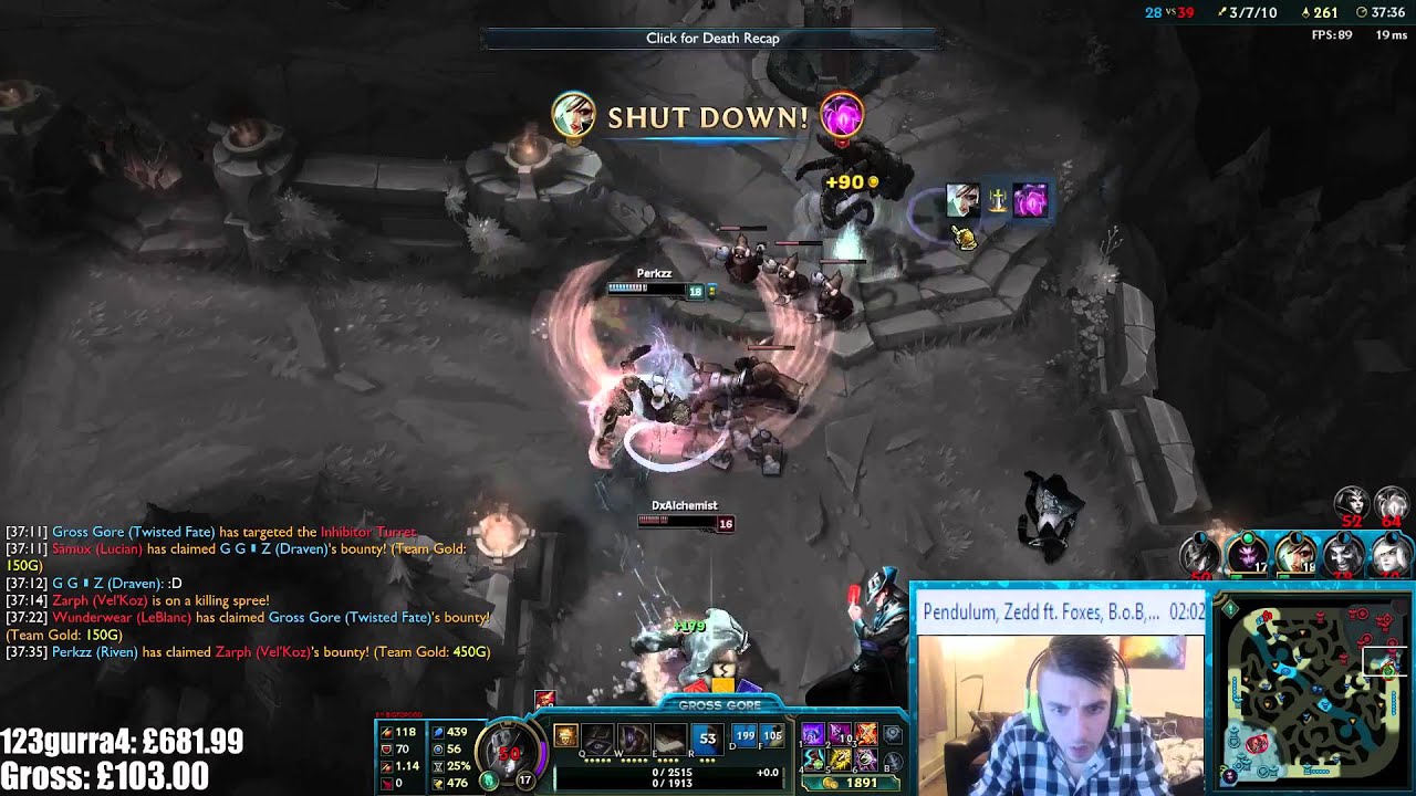 Perkz Riven insane 1v3 outplay