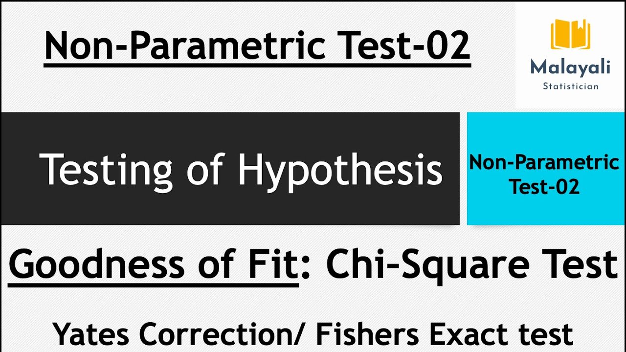 Chi Square Test In Malayalam | Non Parametric Test 02 | Goodness of fit | Testing of Hypothesis