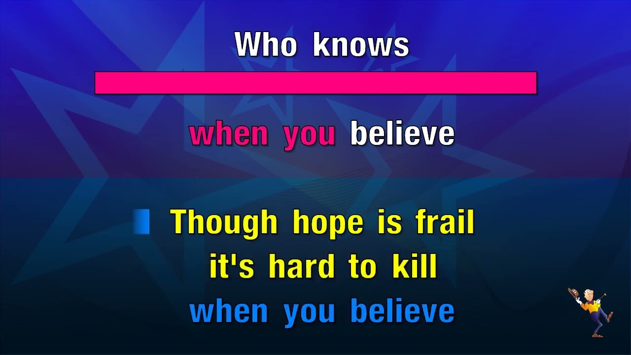 When You Believe - Prince of Egypt (Whitney Houston & Mariah Carey) (KARAOKE)