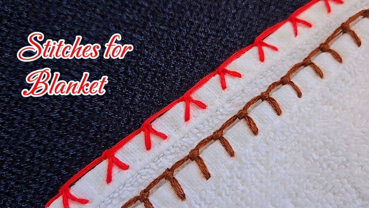 How To Hand Sew Blanket Stitches | Hand Sew Tutorial For Beginners | Decorative Edge Stitches 