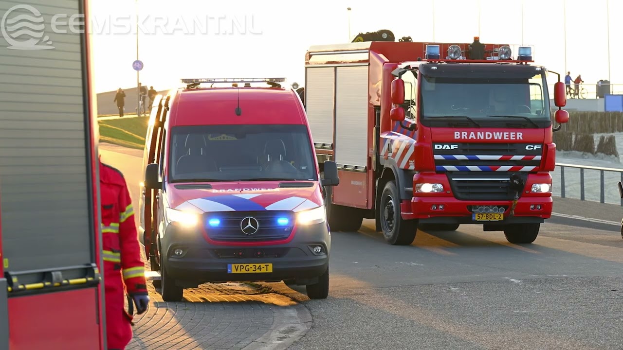 Brandweer redt vastzittend persoon uit slik bij Baaisterhoofd in Delfzijl