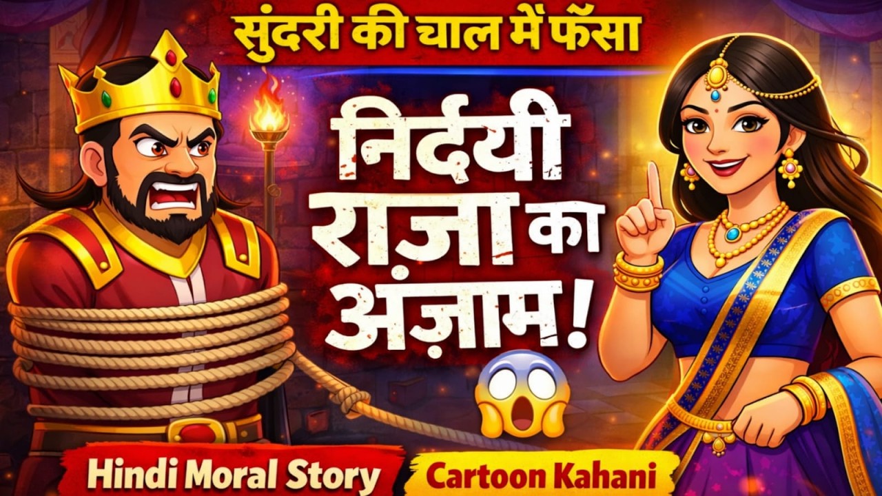 सुंदरी की चाल में फँसा निर्दयी राजा |Emotional Story | Moral Story | Hindi kahani cartoon:OURTOONS