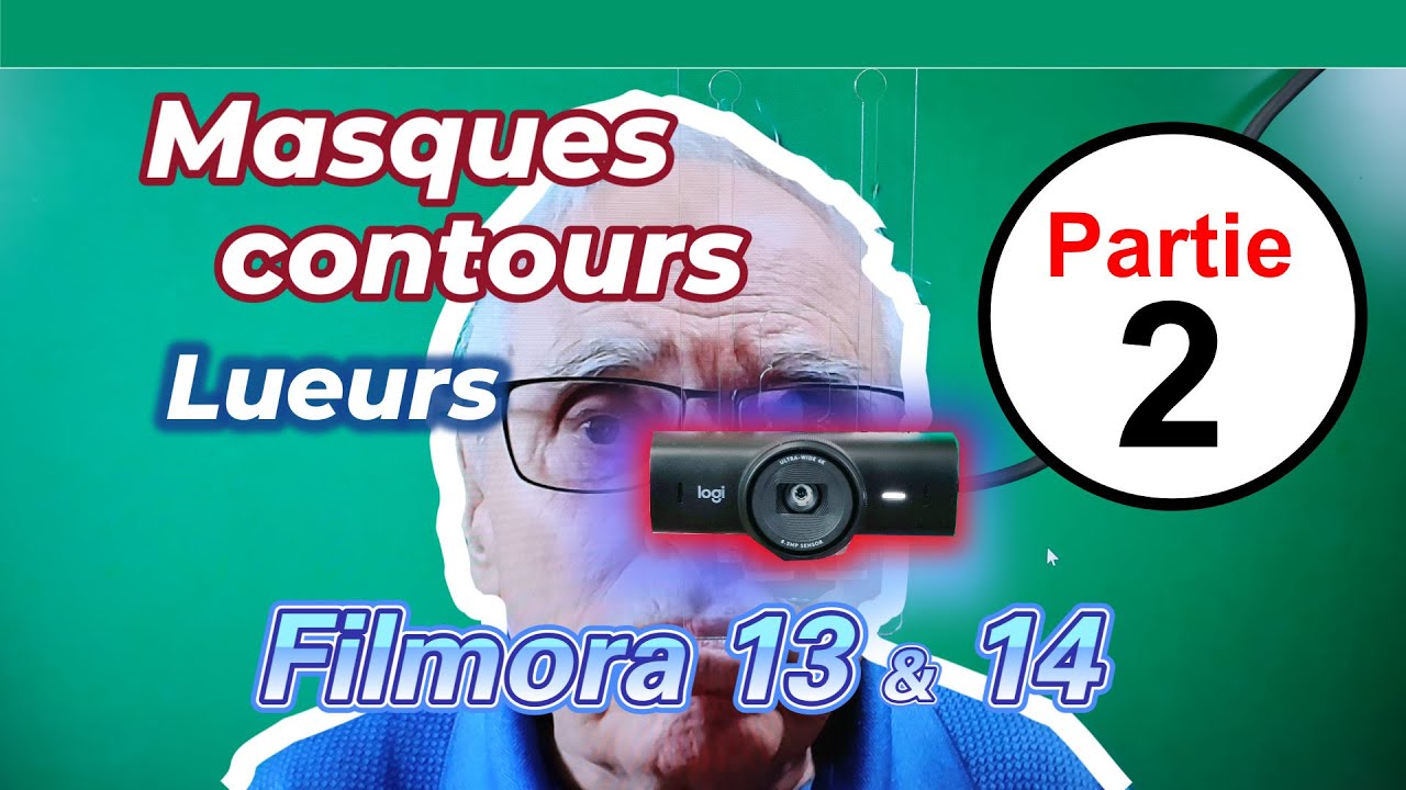 Filmora 14 Création de masques de contours et lueurs ajouts d'effets.