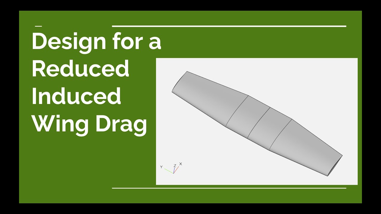 Let's Reduce the Lift Drag of a Wing, Part 1