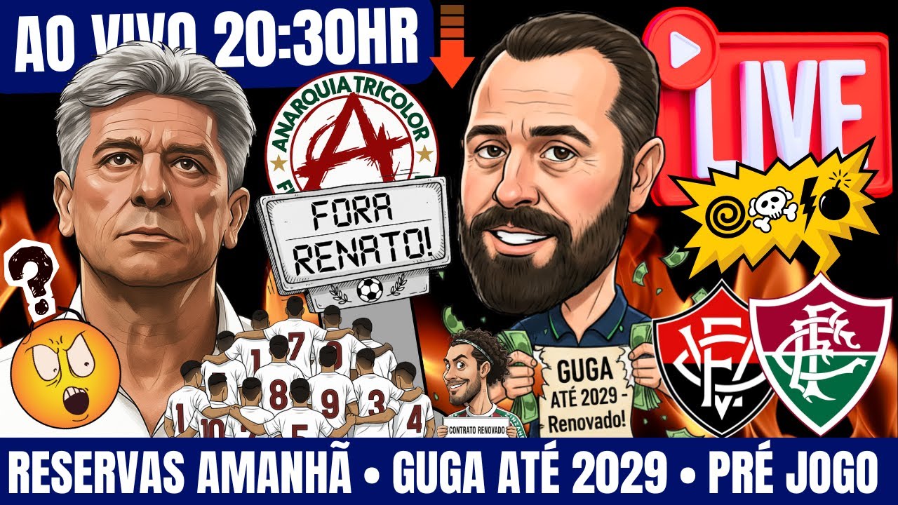 🔴 AO VIVO • RENATO VAI COM RESERVAS • GUGA ATE 2029. O CEO DO FLU É O CARA!🤬 • PRÉ JOGO DA TENSÃO