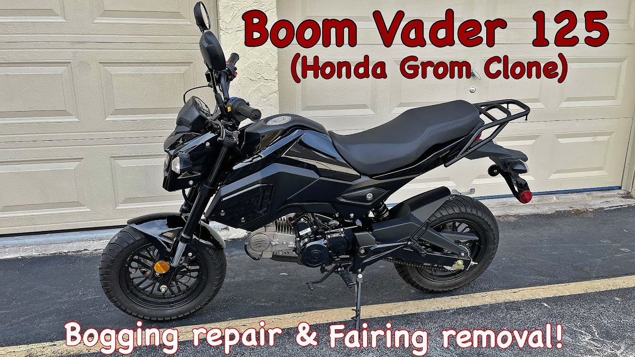 Honda Grom Clone 2020 - Boom Vader 125cc - Bogging Fix & Fairing Removal!