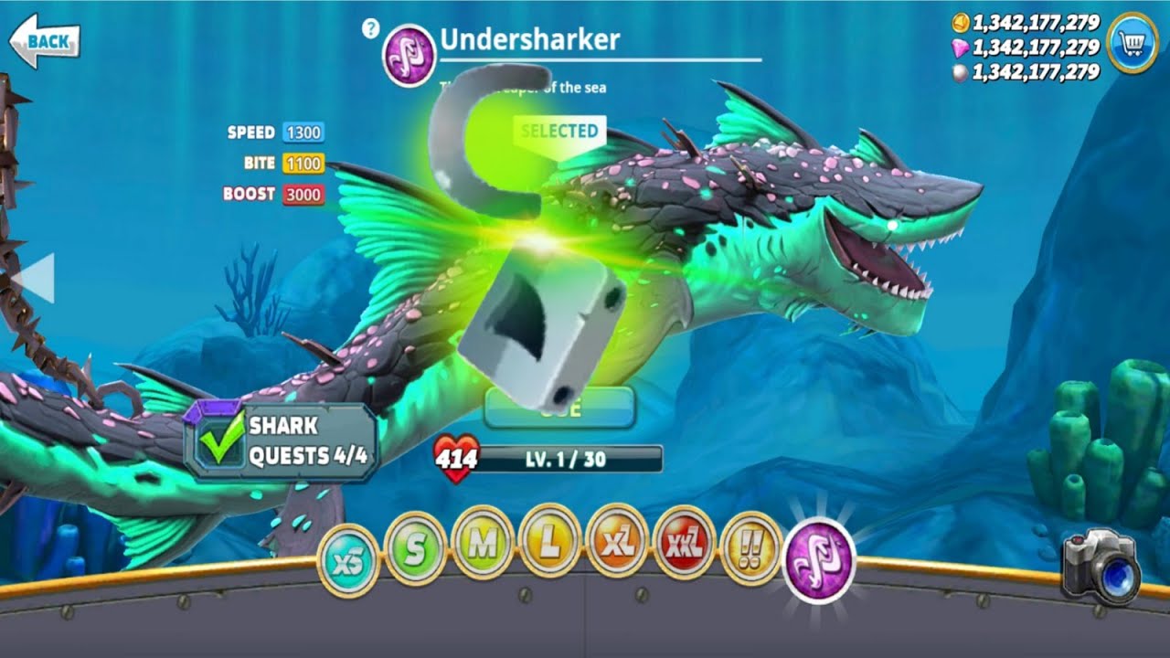 UNDERSHARKER UNLOCKED AND UNDERSHARKER GAMEPLAY ! HOW TO GET UNDERSHARKER! - Hungry Shark World