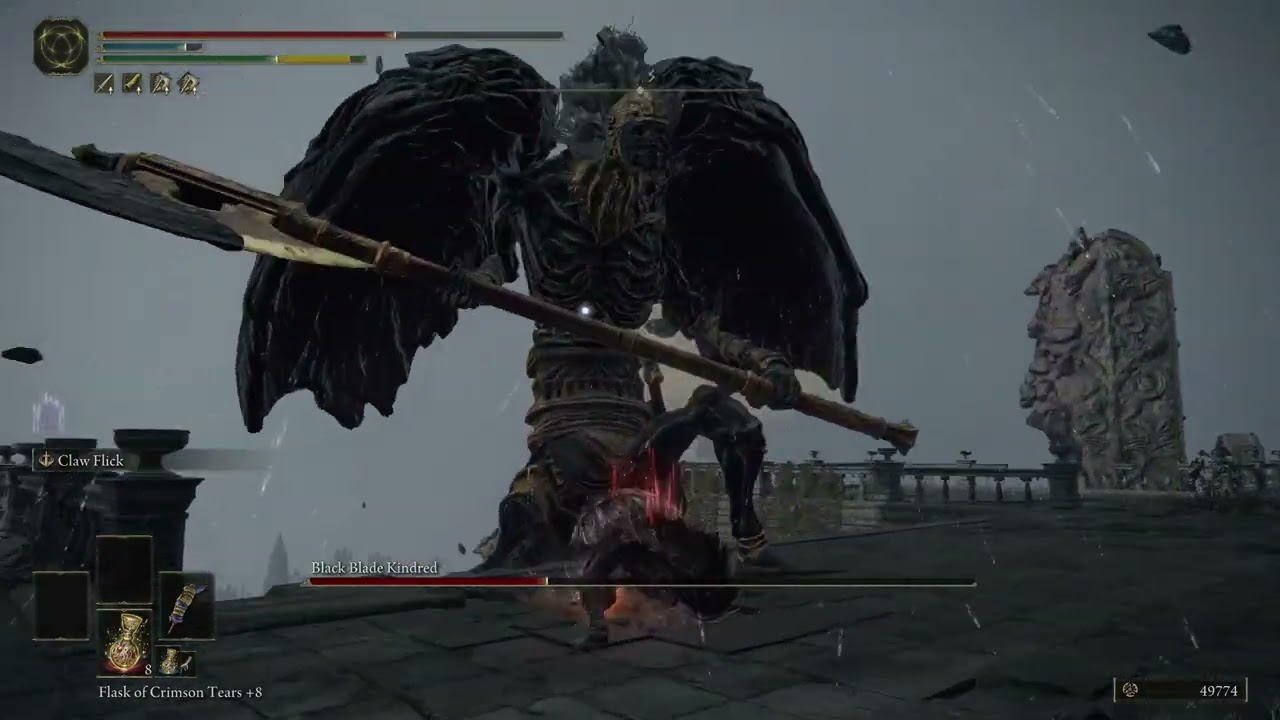 Black Blade Kindred (Caelid Dragonbarrow) – Full Boss Fight (No Commentary) | Elden Ring