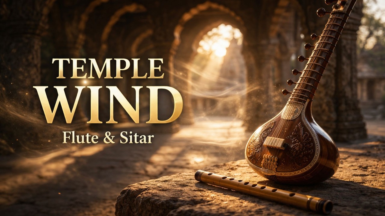 Temple Wind Messages – Flute & Sitar Beneath Ancient Arches