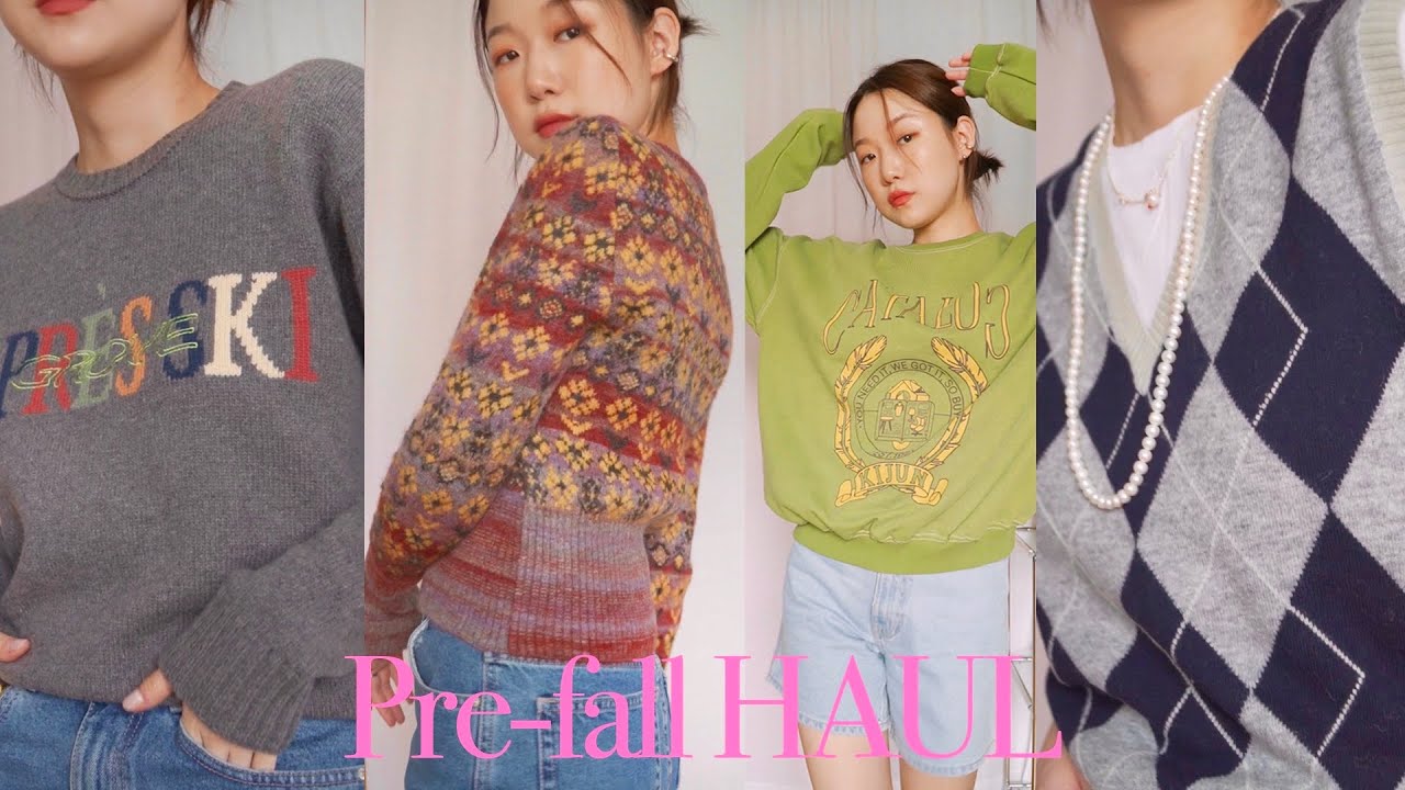 Fashion HAUL〰️ pt.1 🤎 색감헌터의 맨투맨 • 니트 • 가디건 12가지 탑 🧤