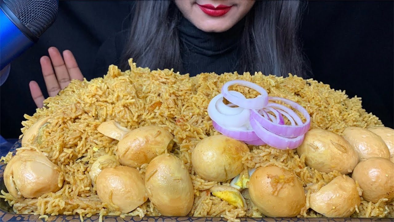 ASMR:Eating Spicy Eggs biryani+Extra Gravy || Messy Eating || Real Mukbang
