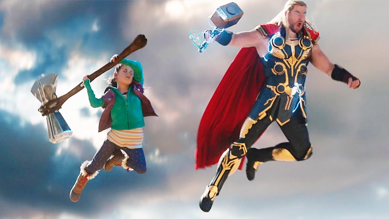 Thor and His Daughter Fight Together - Ending Scene - Thor: Love and Thunder (2022) Movie Clip HD
