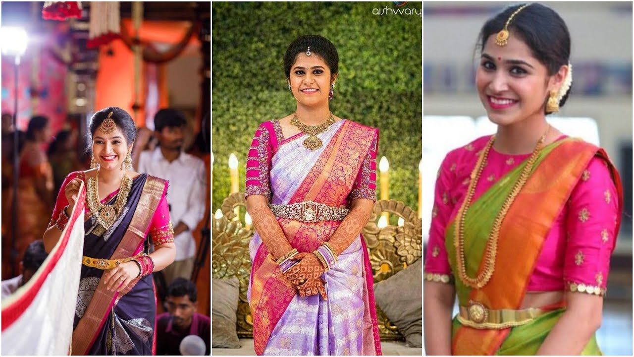 Pink Blouse Matching Saree Ideas 2022|Latest Contrast Sarees for Pink Blouses 2022