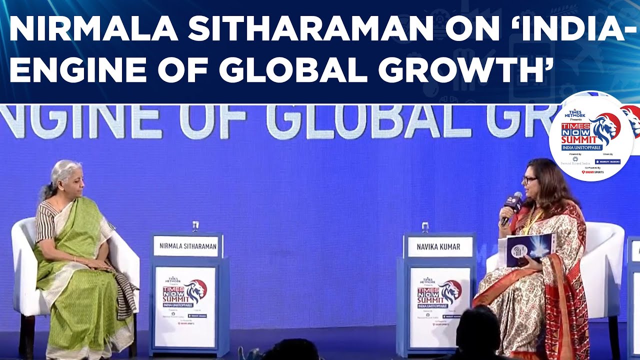 Finance Minister Nirmala Sitharaman On 'India- Engine Of Global Growth' At Times Now Summit 2024