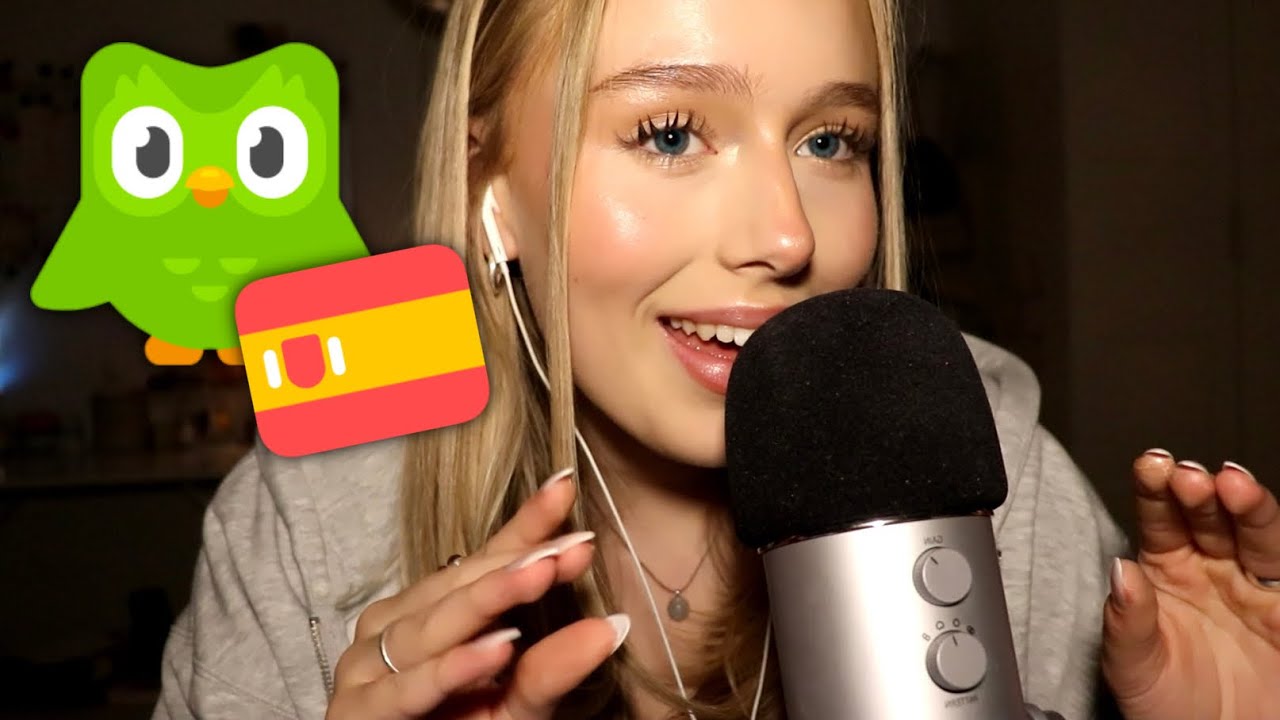 ASMR en español | learning spanish with duolingo pt. 4 🇪🇸