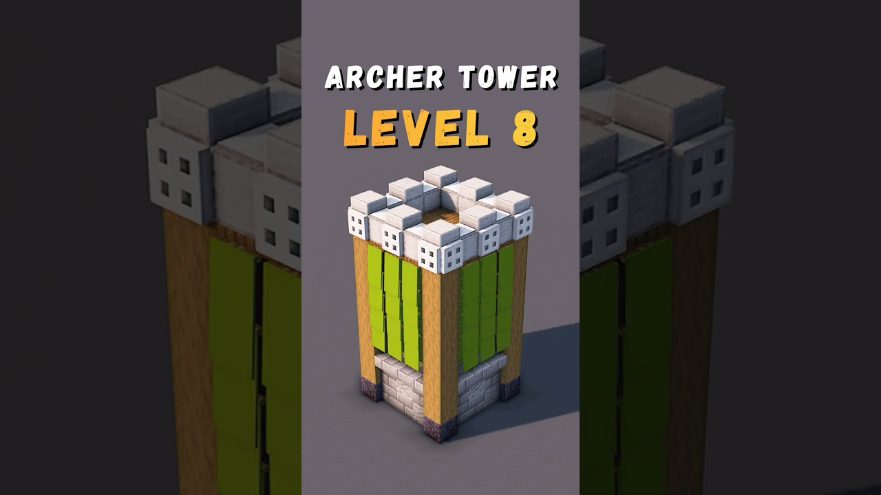 Archer Tower Upgrade Inspired by Clash of Clans! 🏰 #minecraft #clashofclans