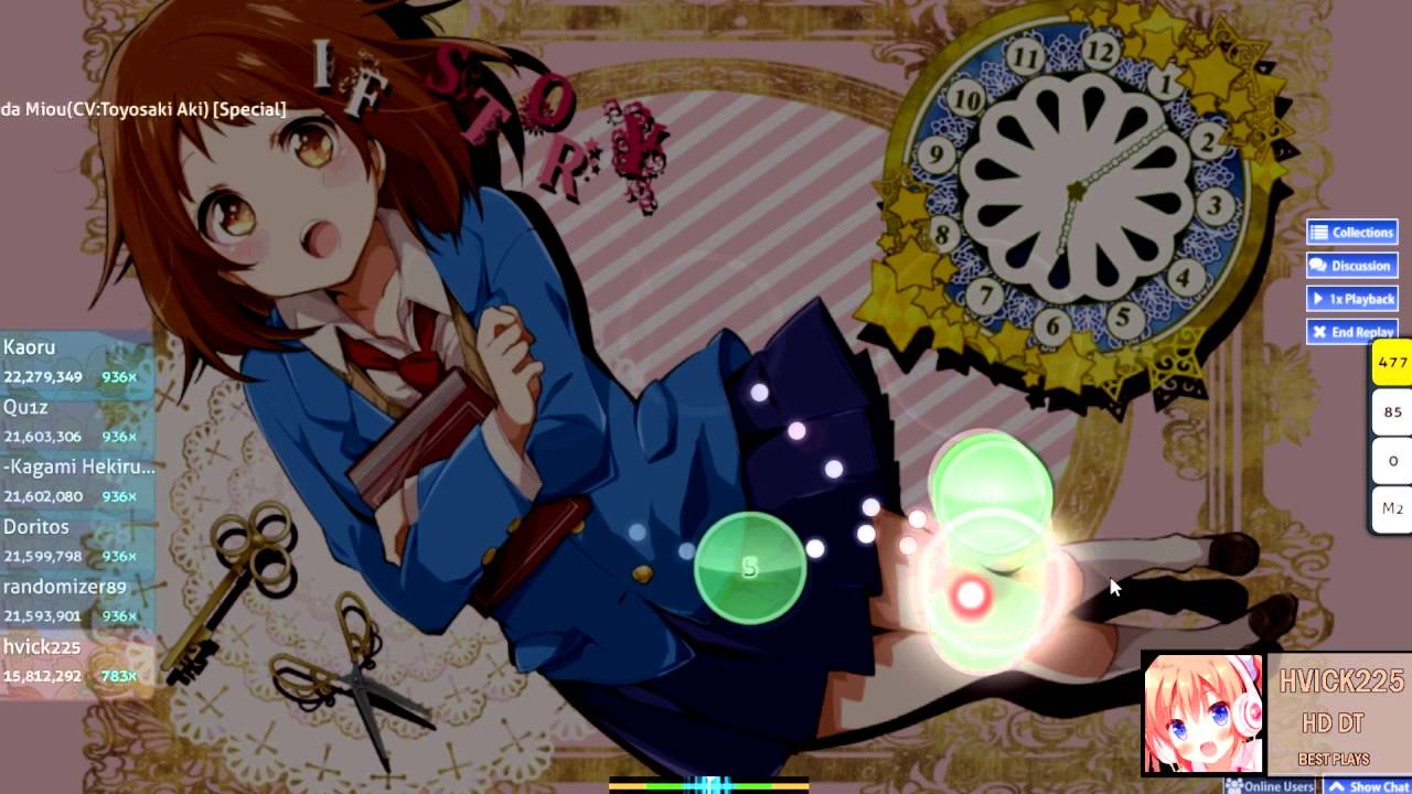 Hvick225 top 5 best plays DTHD Osu