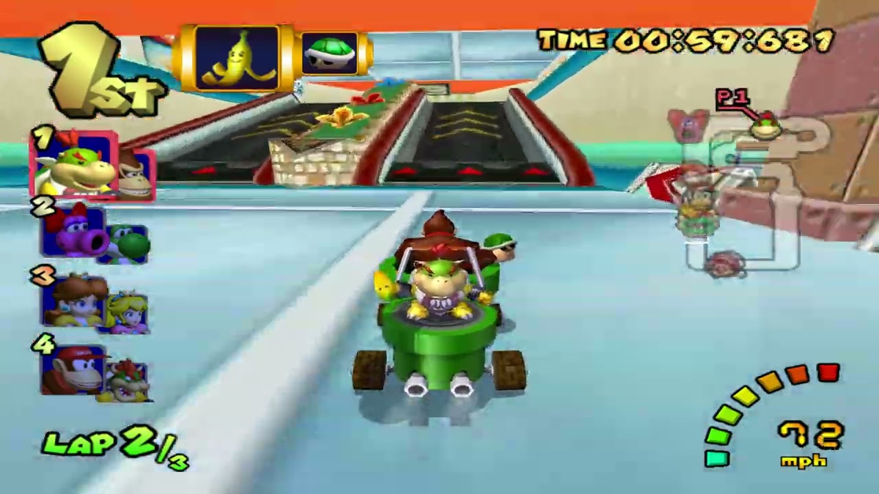 WII Coconut Mall - Mario Kart Double Dash!! (Gamecube) [200cc] (Donkey Kong & Bowser Jr.)