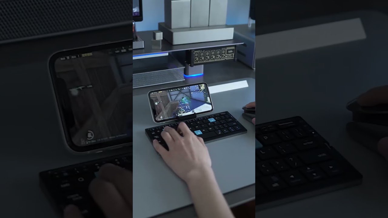 Folding Bluetooth Keyboard, Portable Travel Foldable Keyboard for iPhone and android.
