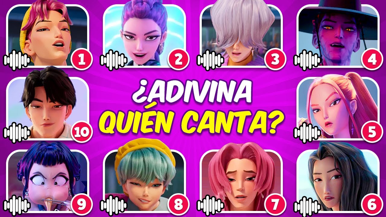 🔊 Adivina Qui&eacute;n CANTA...! 😀❤️🎶 LAS GUERRERAS DEL K-POP 🔥 Rumi, Mira Jinu, Zoey