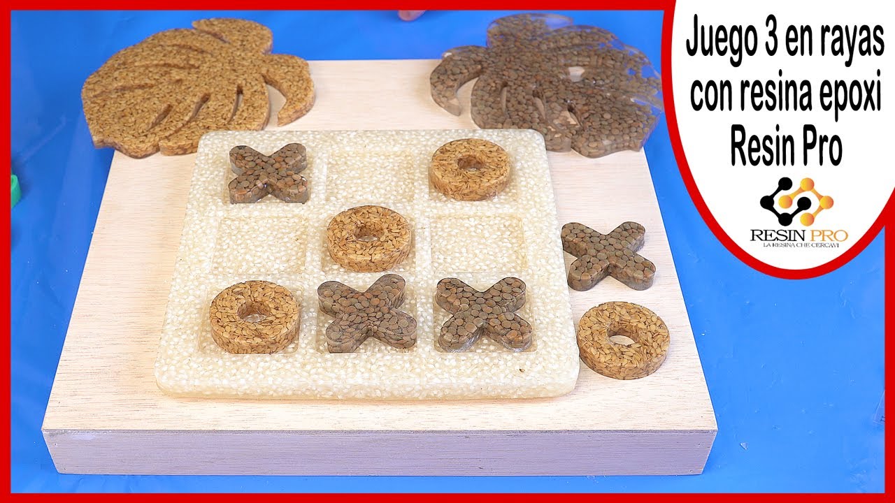 Juego 3 en rayas con resina epoxi Resin Pro