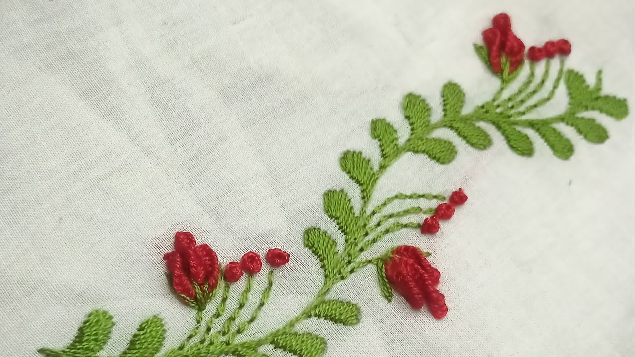 Beautiful borderline design stitching || Easy and simple stitching tutorial for beginners ||