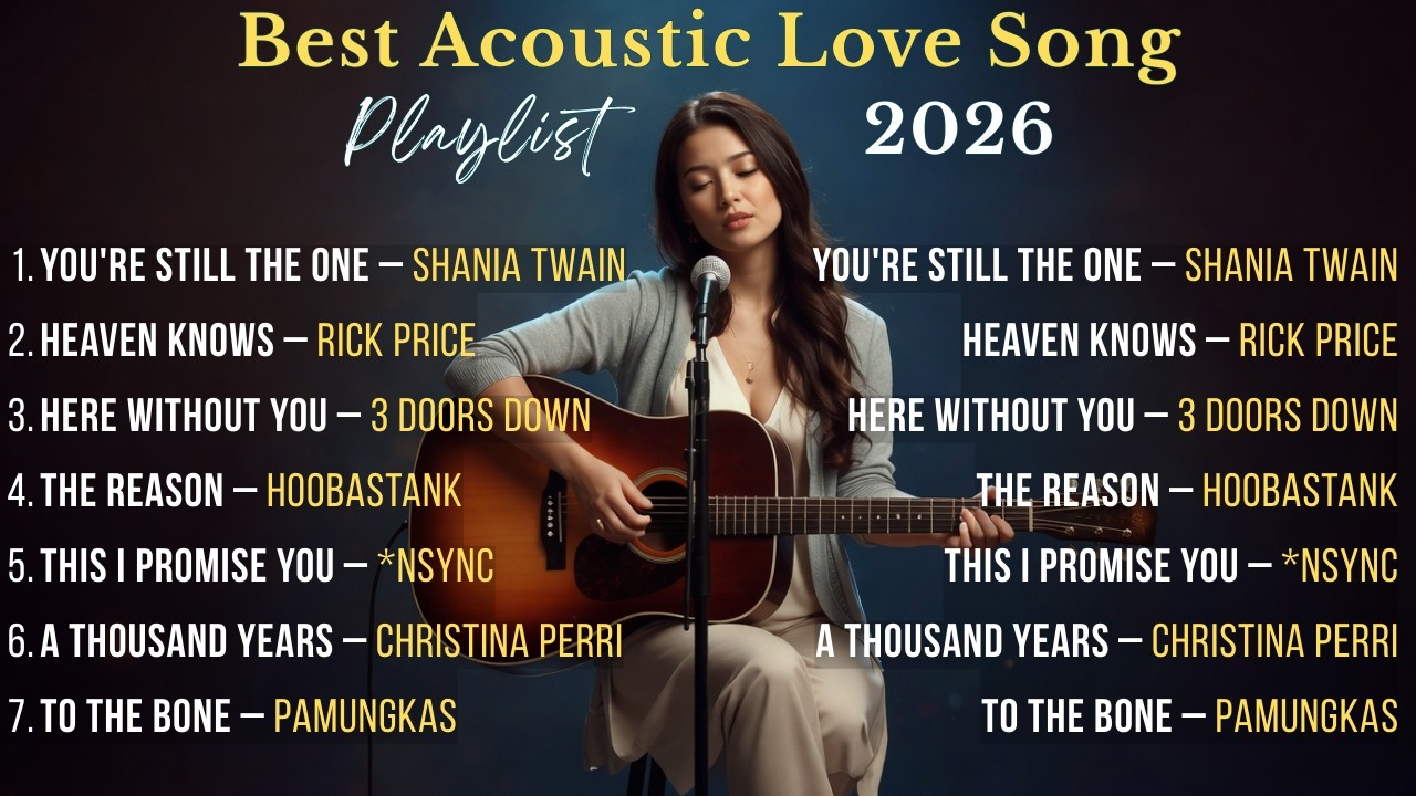 Top Acoustic Love Songs Cover Playlist ❤️ Relax & Smooth Acoustic Cover Of Popular Love Songs 2026 💞