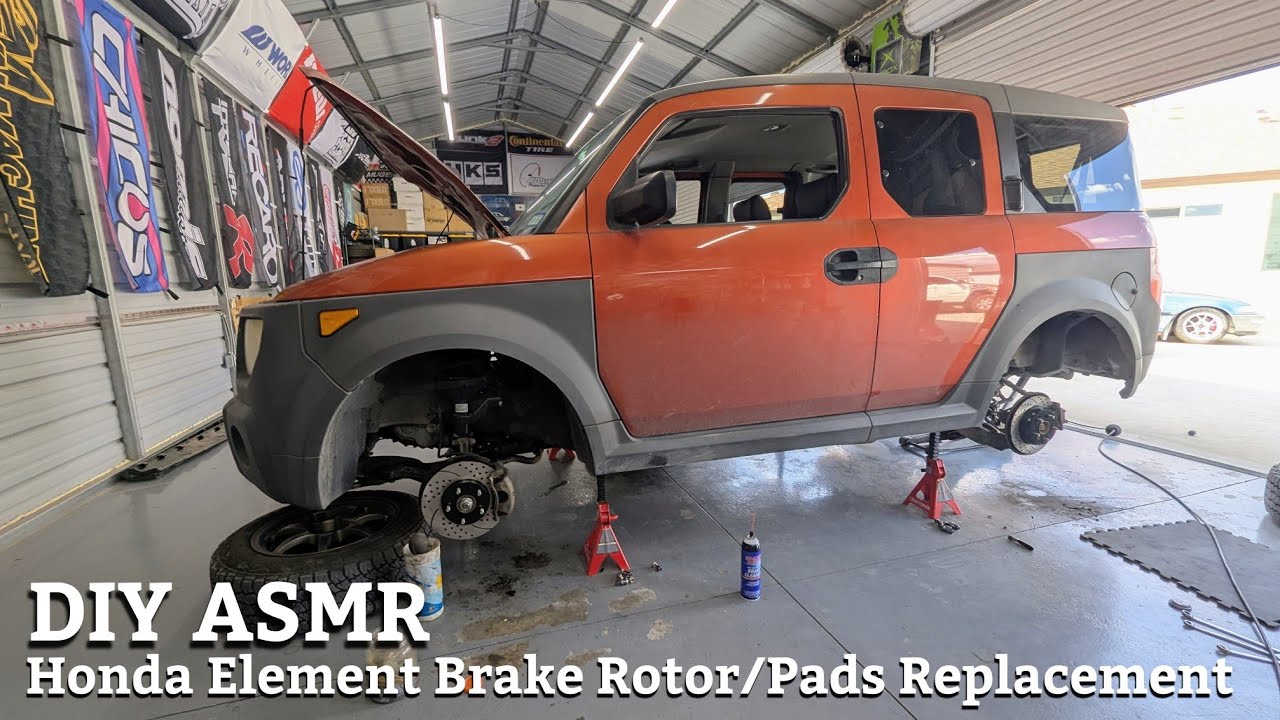 ASMR - Honda Element Full Brake Replacement DIY Walkthrough (Rotors & Pads)