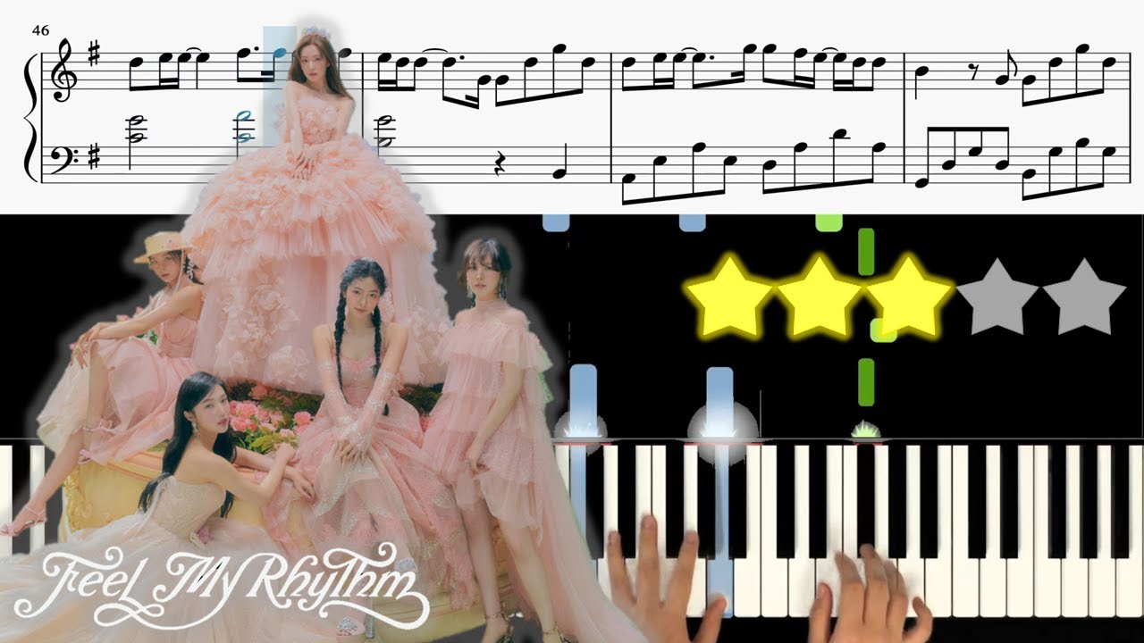 Red Velvet (레드벨벳) - Feel My Rhythm 🎹《Piano Tutorial》 ⭐⭐⭐☆☆