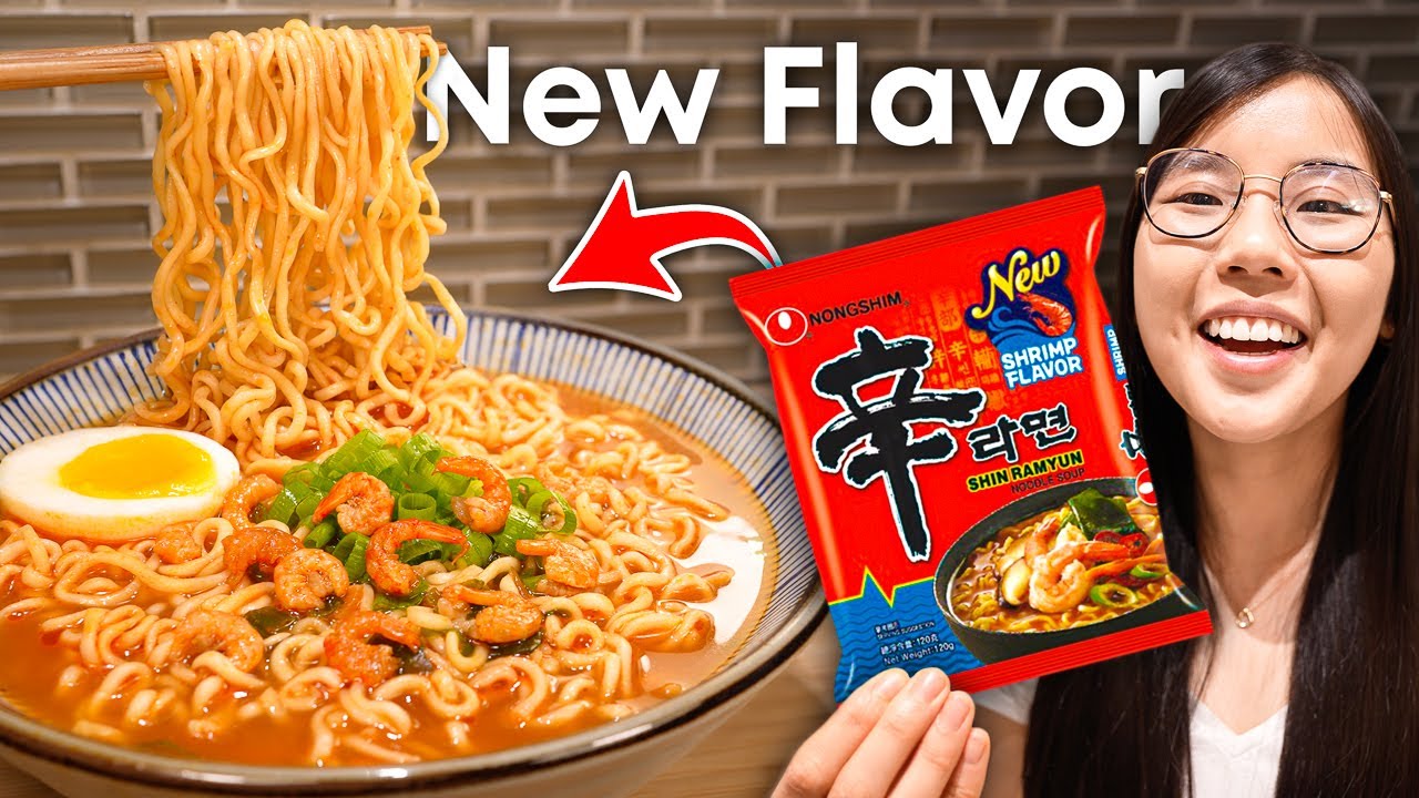 NEW Shin Ramen SHRIMP Flavor 🔥 (Better Than Original?)