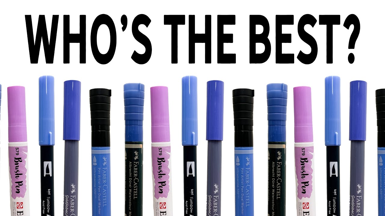 Comparing Watercolour Markers | Faber-Castell, Tombow, Ecoline
