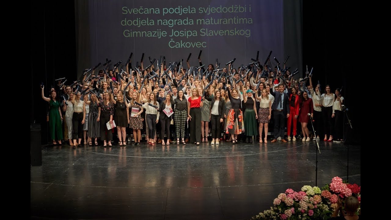 Gimnazija Josipa Slavenskog Čakovec. Svečana podjela svjedodžbi 2019