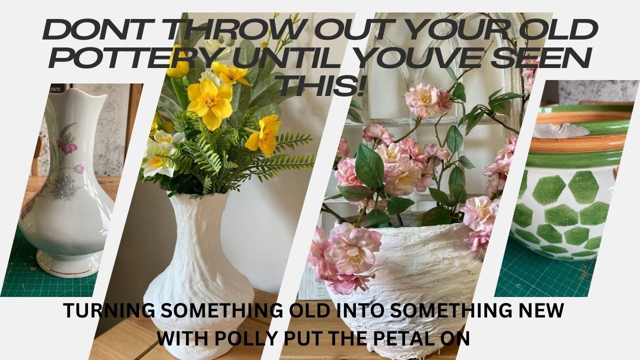😲😲😲HIGH END POTTERY TRANSFORMATIONS ON A BUDGET.  DON'T THROW OUT YOUR OLD POTTERY JUST YET!😲😲😲