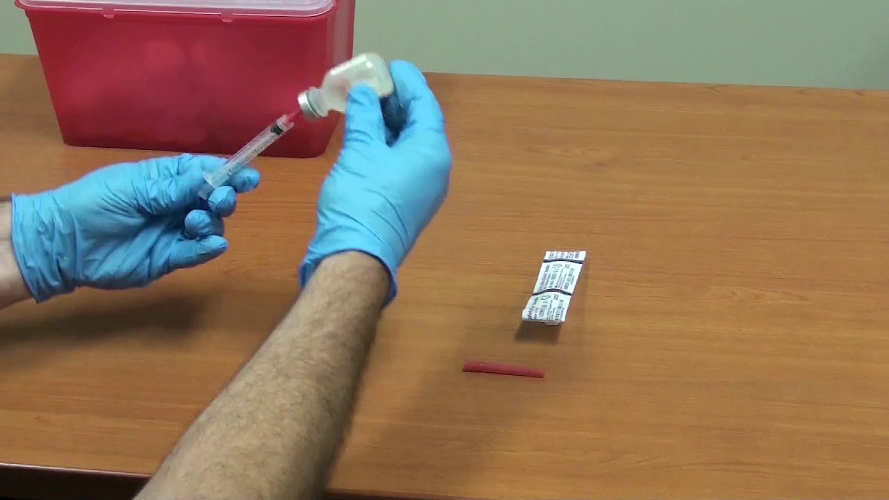 Vaccine Dose Preparation - Dose in 3 mL syringe with 1