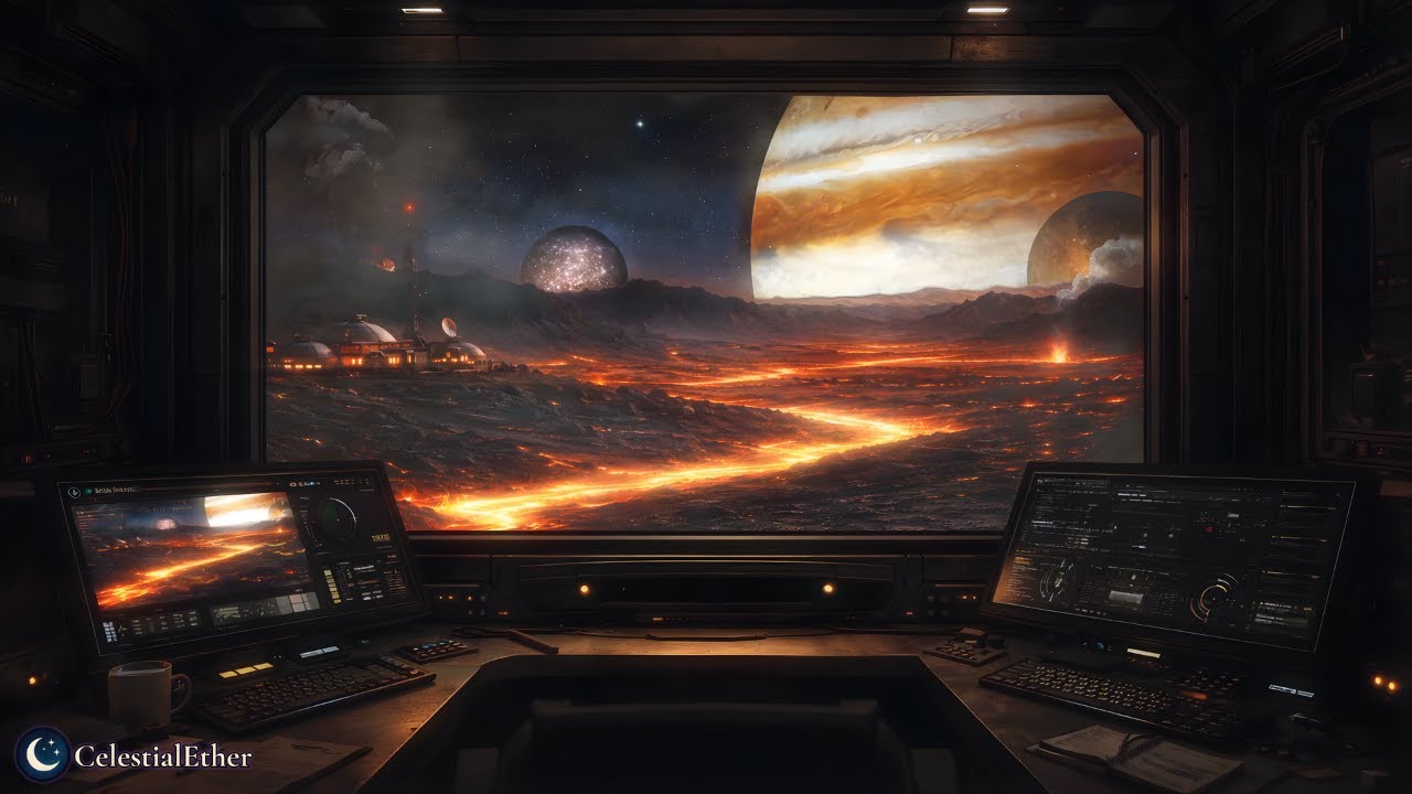 Jupiter Outpost on Io • Volcanic Moon Ambience for Deep Sleep • 6 Hours