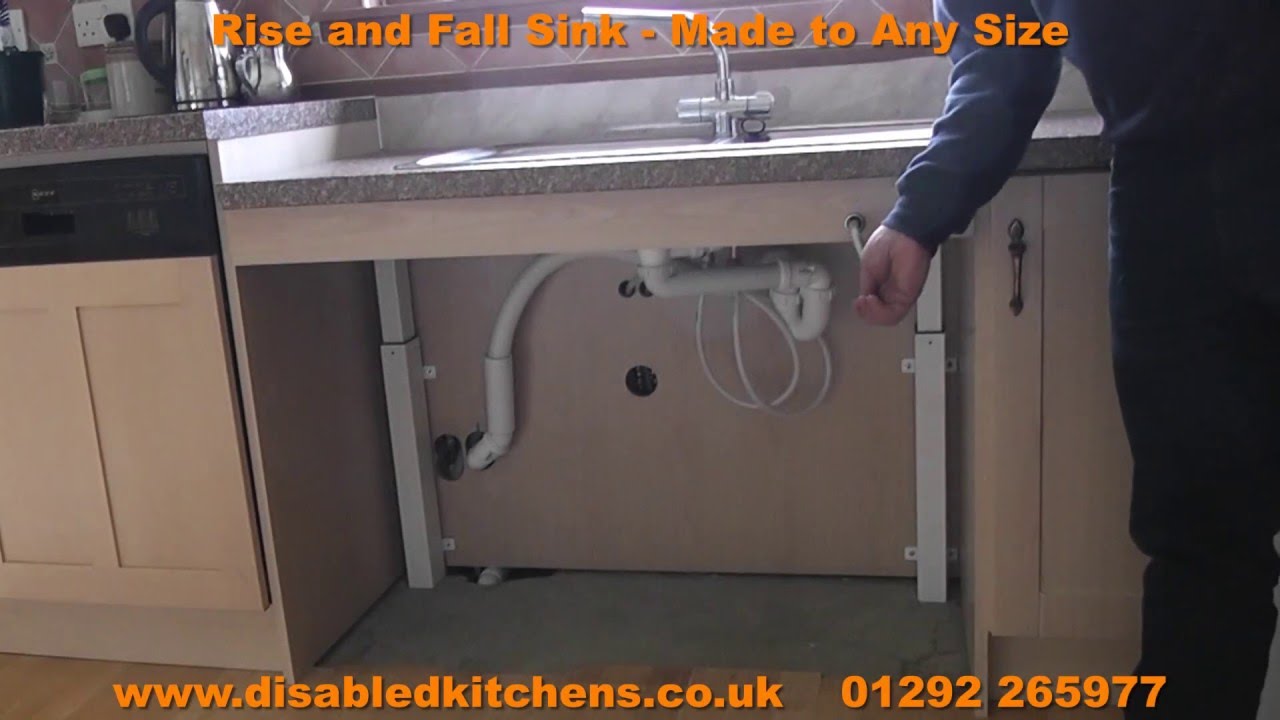 Rise and Fall Sink - Rise and Fall Kitchen Sink Unit Video - Tel: 01292 265557