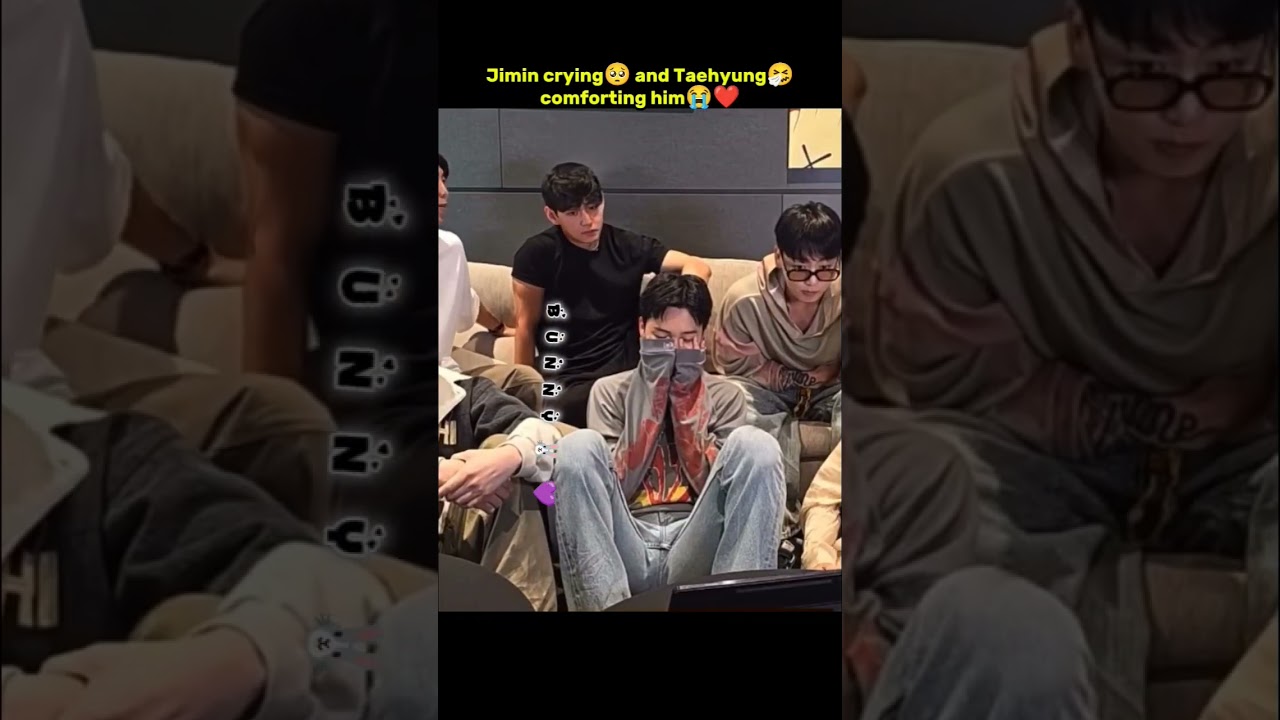 Jimin crying🥺 and Taehyung comforting him😭❤️ #taehyung #jimin #shorts #youtubeshorts